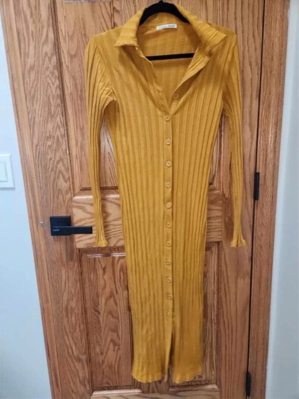 Reformation Deep Yellow Midi Dress size small - Picture 2 of 4